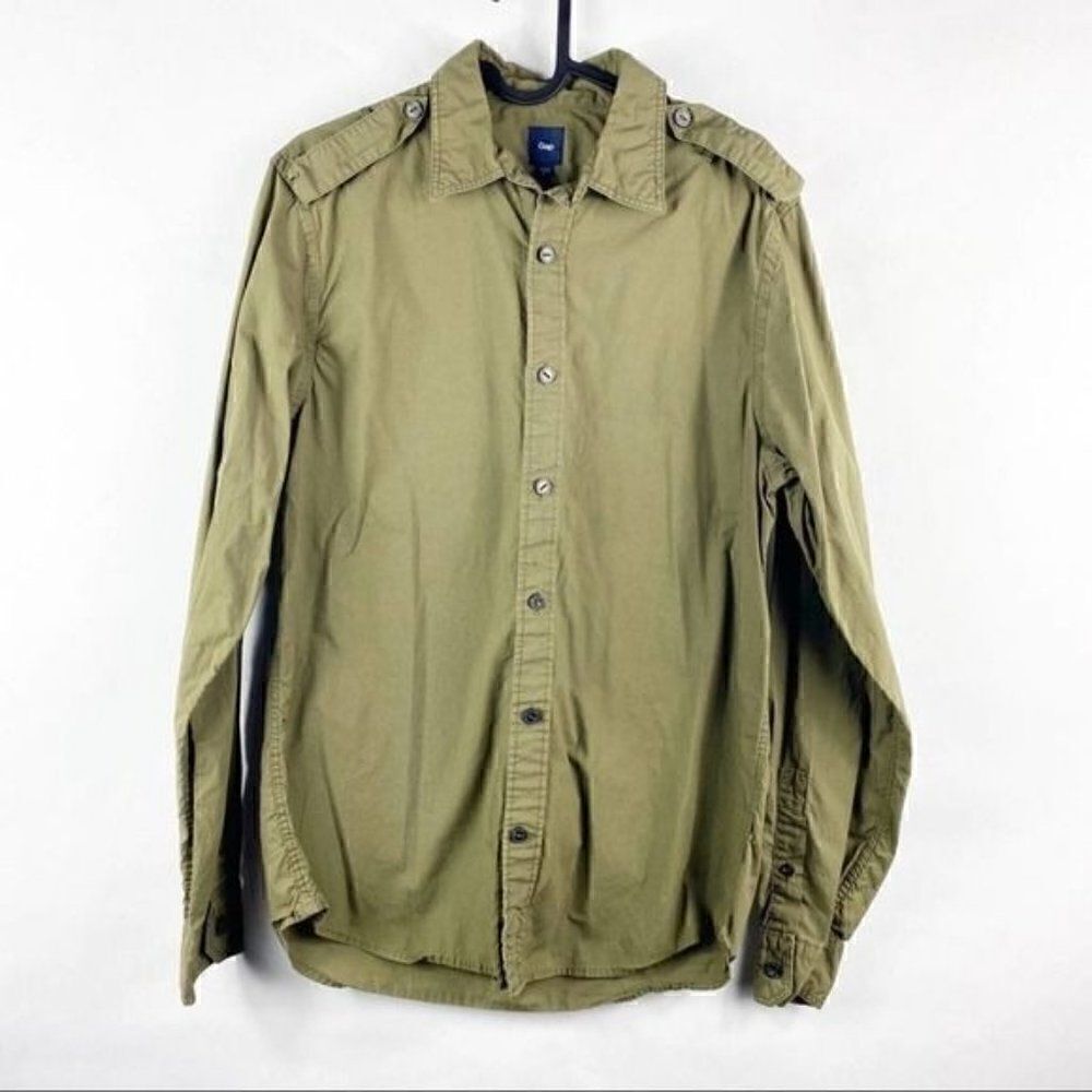 Gap Button Down Shirt Green Size Small